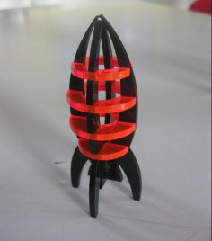 激光切割太空火箭 3D 拼图