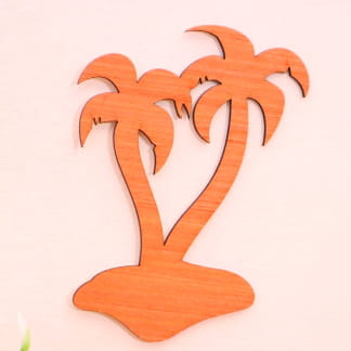 Laser Cut Unfinished Wood Palm Trees Shape Free Vector