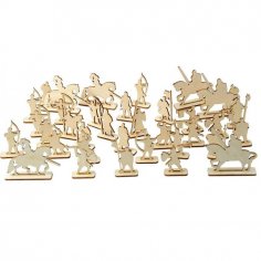Figuras em miniatura de soldados de brinquedo do exército cortadas a laser