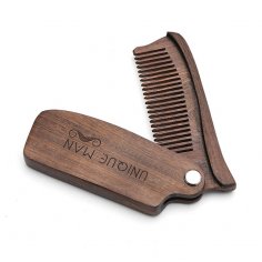 Laser Cut Wooden Pocket Comb Free Vector