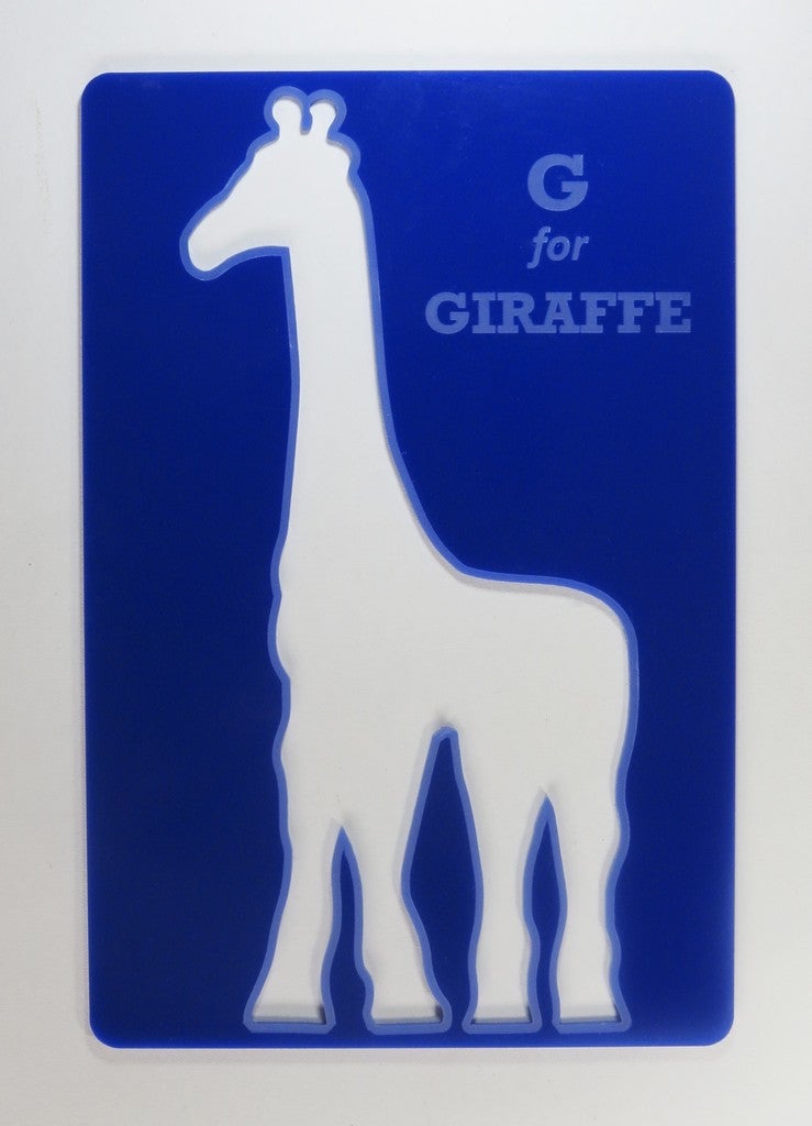 Laser Cut Alphabet Giraffe Puzzle For Kids Acrylic 3mm SVG File