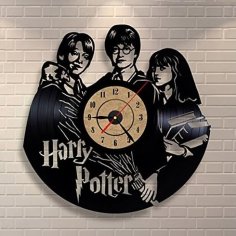 Laser Cut Harry Potter Clock Free Vector