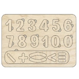Laser Cut Wooden Math Puzzle Kids Math Toy Free Vector