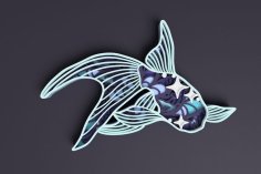 Laser Cut Goldfish Layered Art SVG File