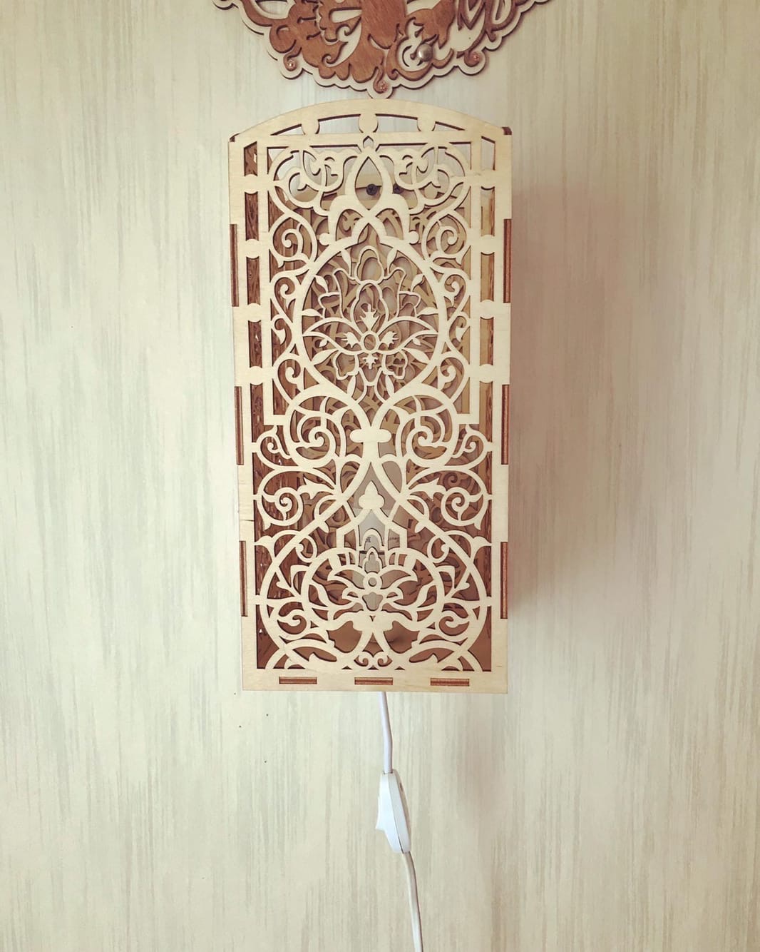 Laser Cut Carved Night Light Wall Light Lamp Free Vector cdr Download