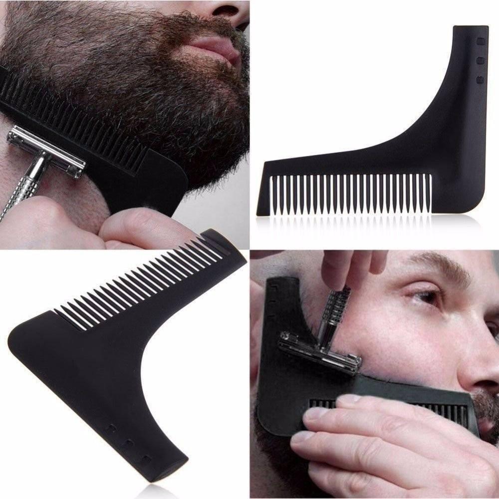 Laser Cut Beard Shaping And Styling Tool Comb Free Vector