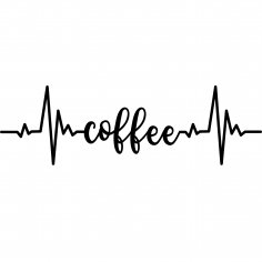 Lasergeschnittene gravierte Kaffee-Herzschlag-Wandkunst