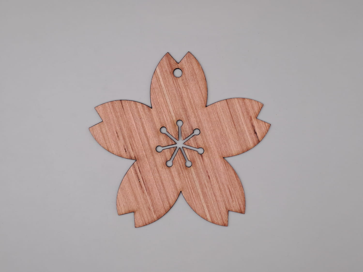 Laser Cut Hibiscus Flower Wood Christmas Ornament Free Vector