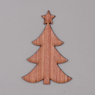Laser Cut Wooden Christmas Tree Craft Blank Decoration Free Vector