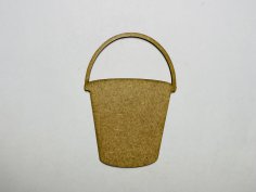 Laser Cut Wood Bucket Cutout Unfinished Wooden Bucket Shape Free Vector