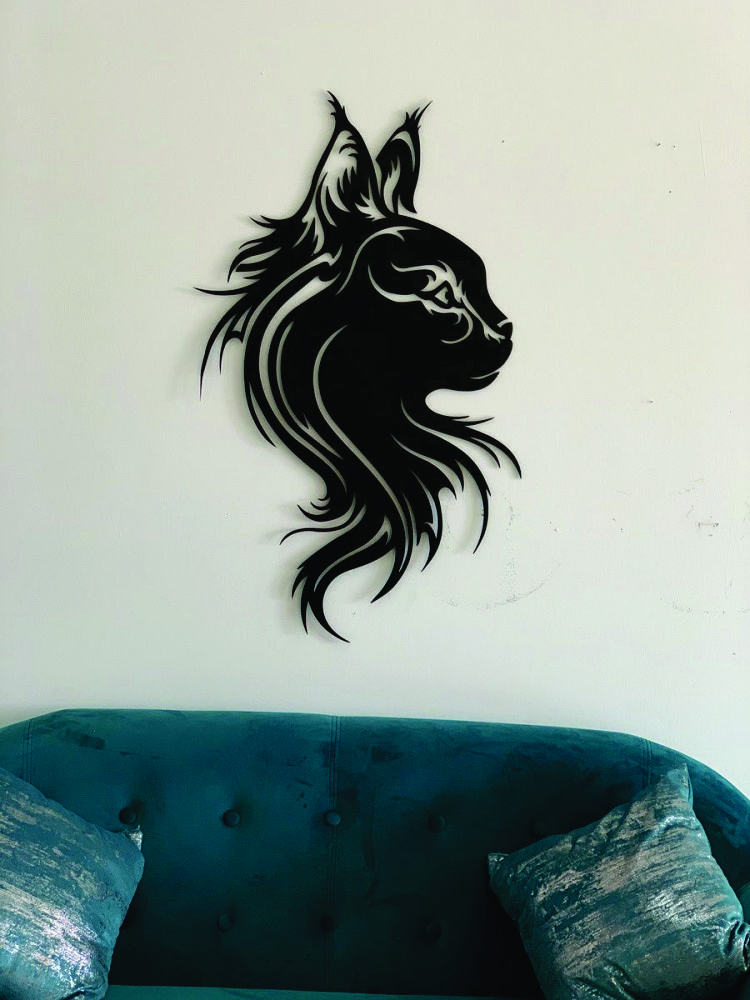 Laser Cut Cat Wall Decor Lynx Wall Art Free Vector