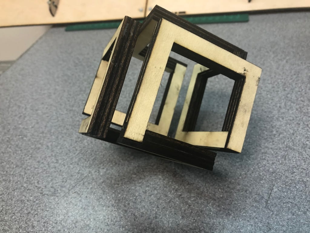 Laser Cut Infinity Cube DXF File