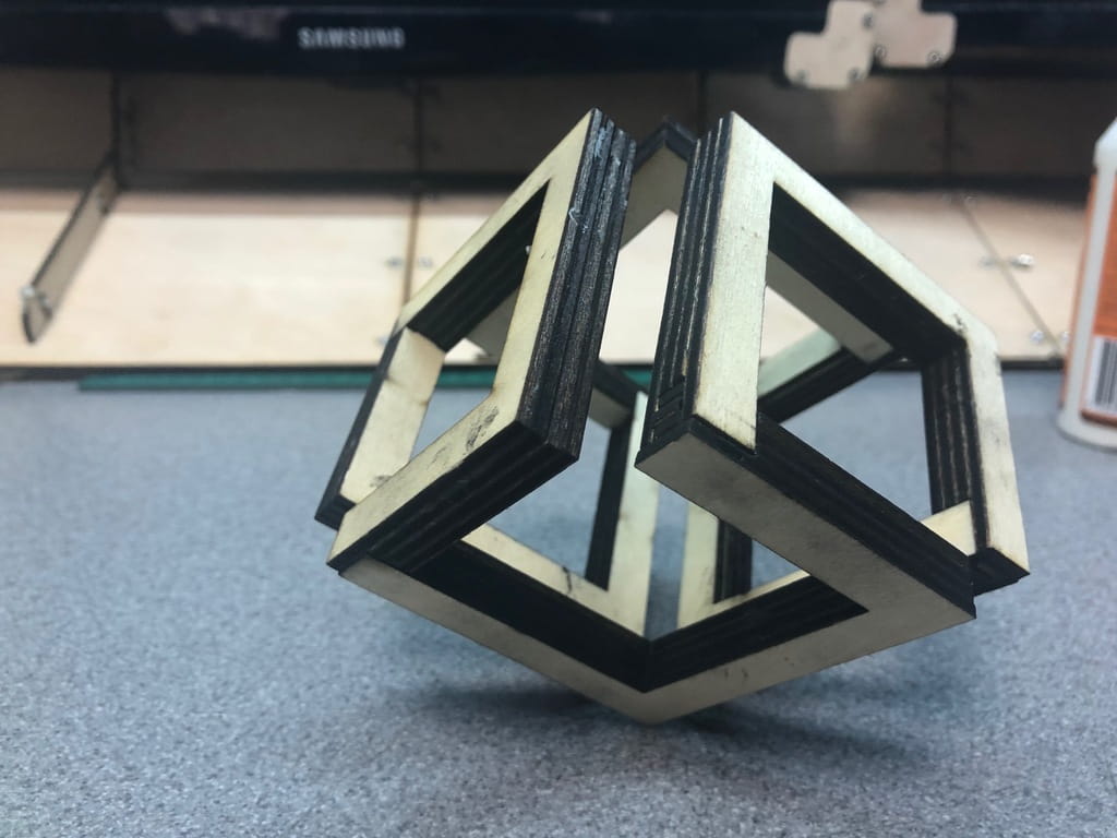 Laser Cut Infinity Cube DXF File