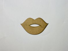 Laser Cut Wood Lips Cutout Lips Shape Free Vector