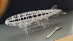 Лазерная резка модели дирижабля 3D-головоломка