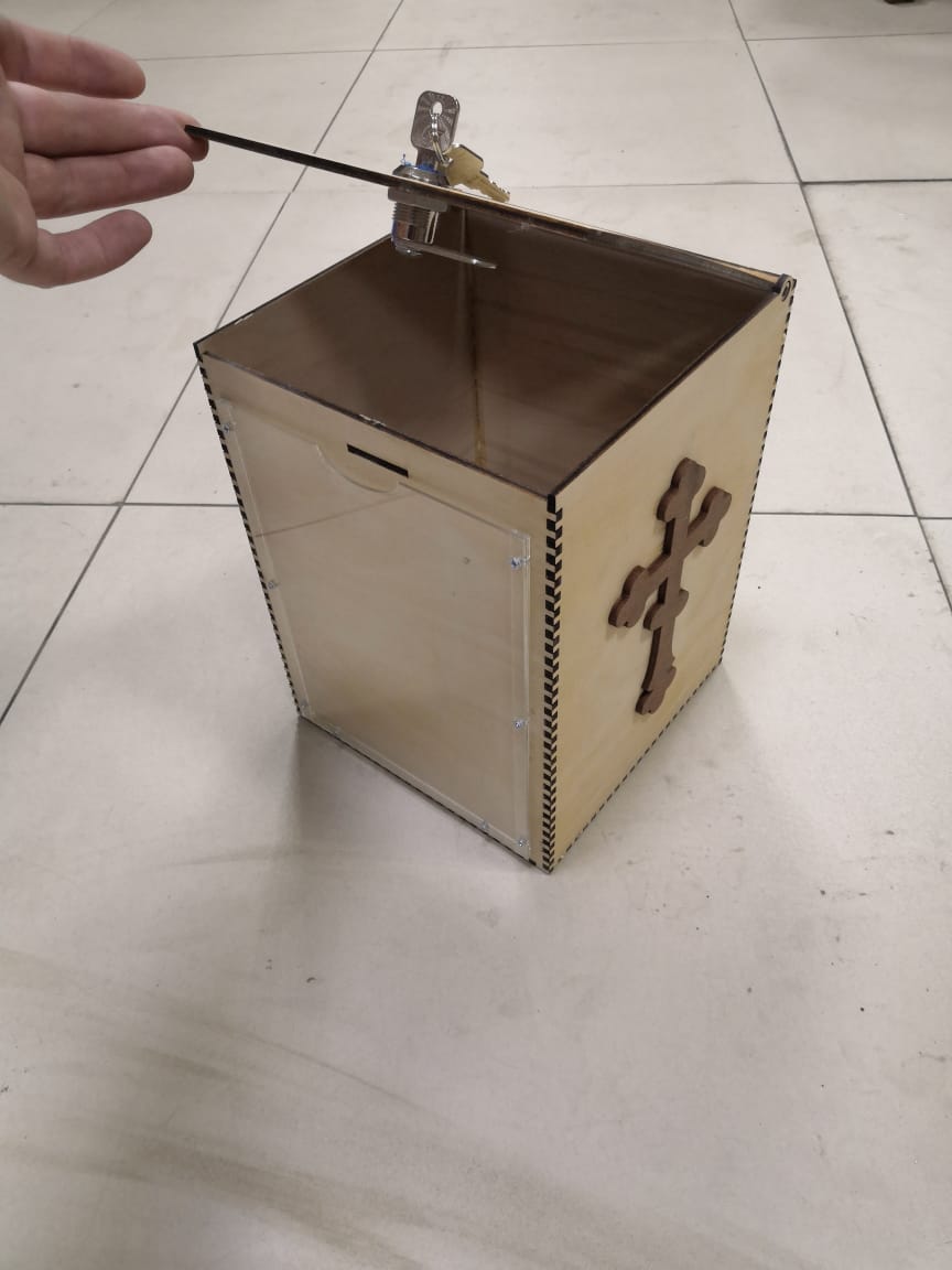 Laser Cut Donation Box Free Vector