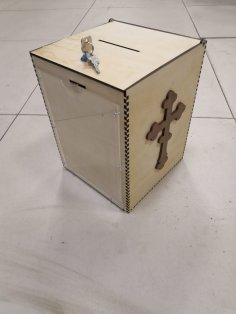Ящик для пожертвований с лазерной резкой