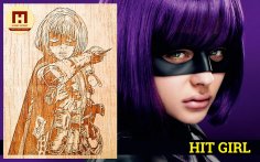 Laser Engraved Hit-Girl Free Vector