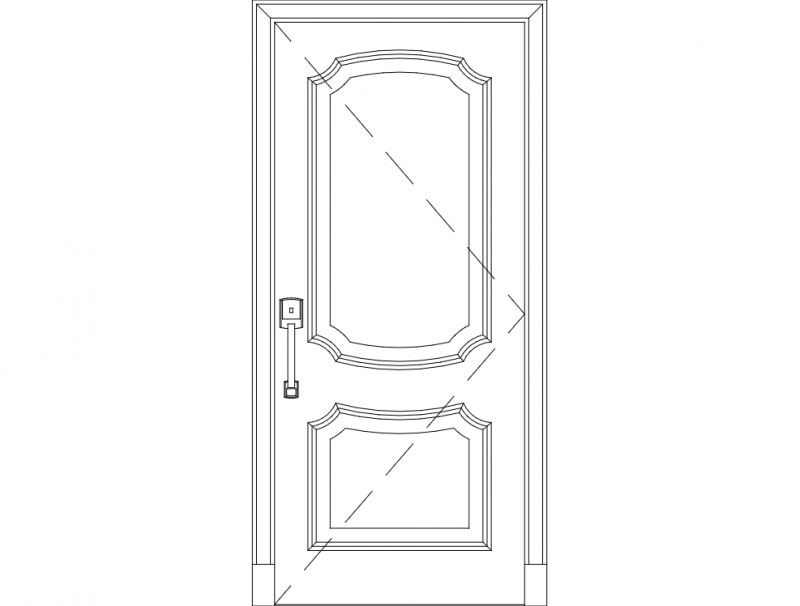 Однопанельная дверь в формате dxf