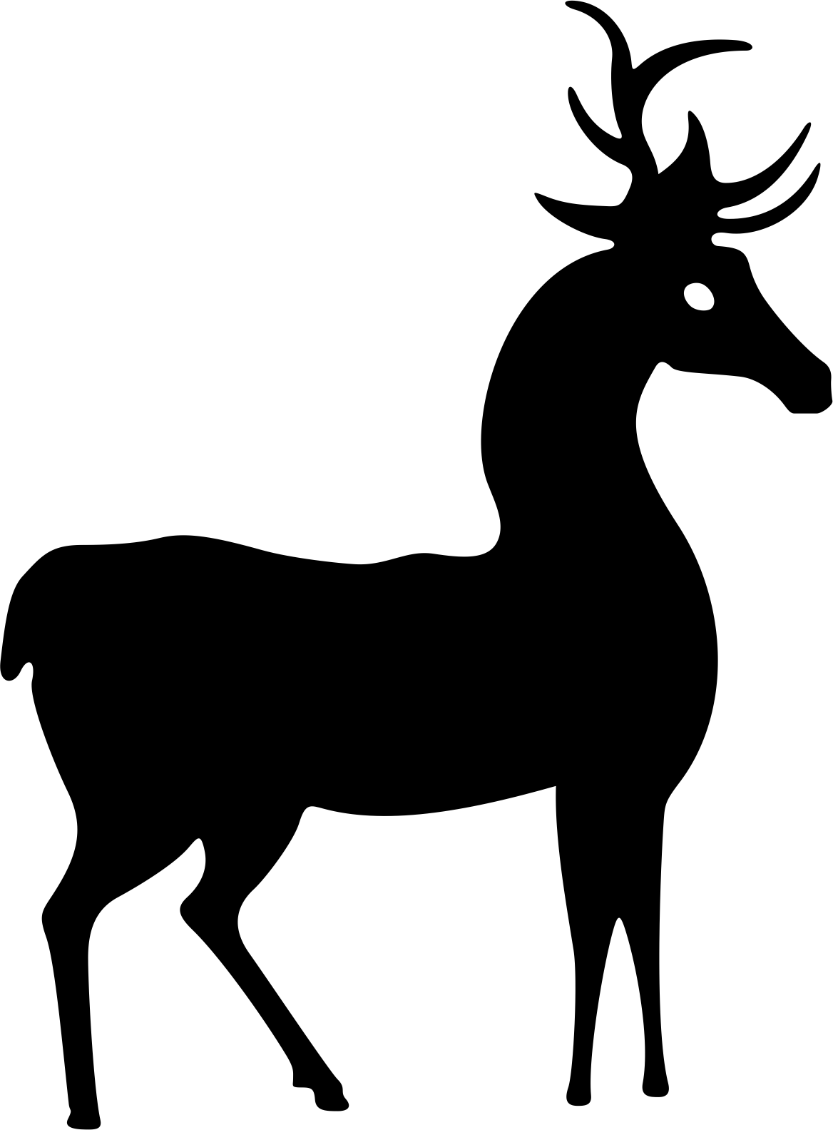 Download Deer Standing Silhouette Vector Free Vector cdr Download - 3axis.co