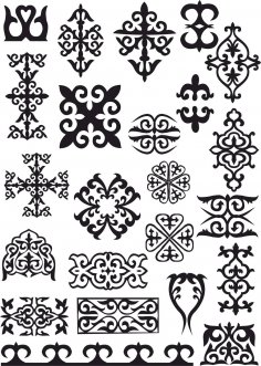 Kasachische Ornamente Muster