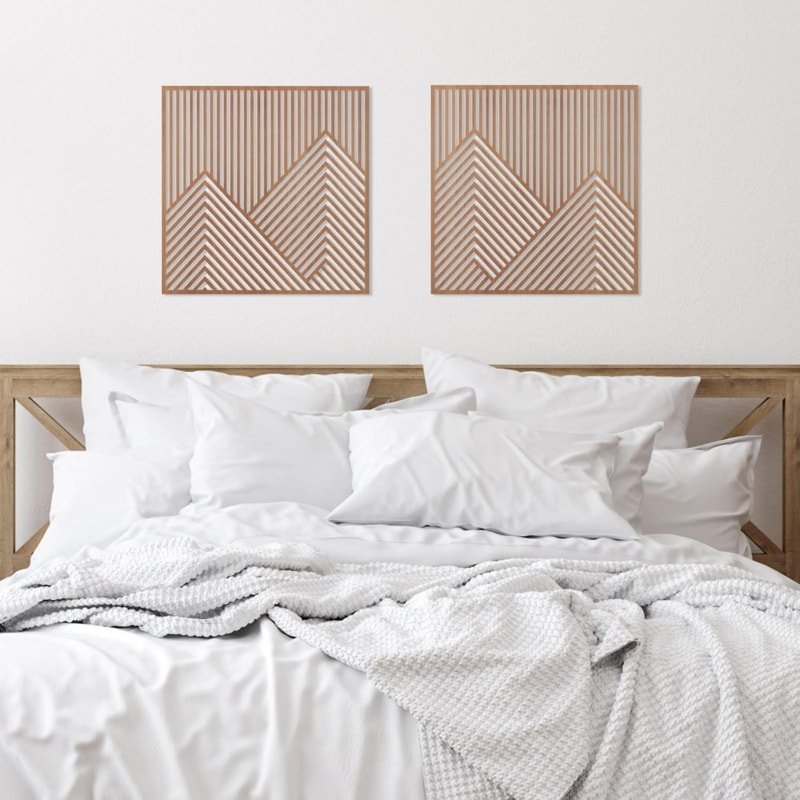 Laser Cut Mountain Wall Art Panel