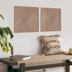 Laser Cut Mountain Wall Art Panel