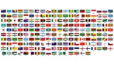 Laser Cut All Country Flags With Names