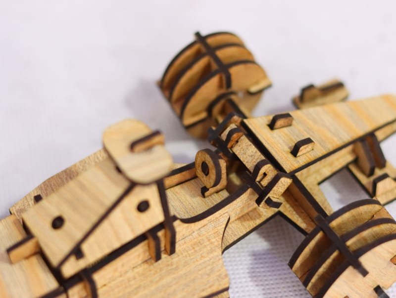 Laser Cut Wooden Formula 1 Racing Car 3D Model