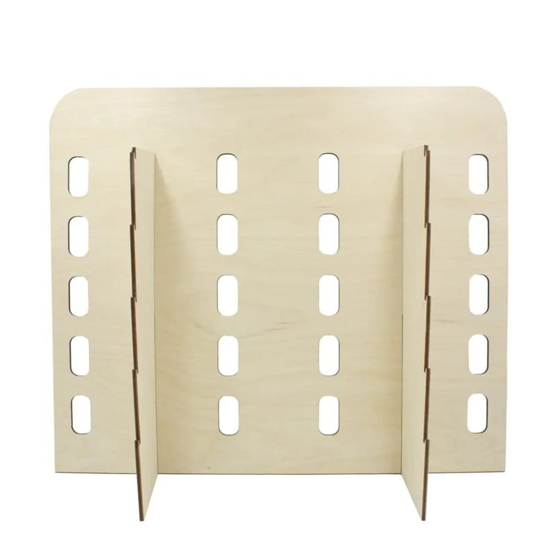 Laser Cut Wooden Countertop Display Stand For 10 Sunglasses