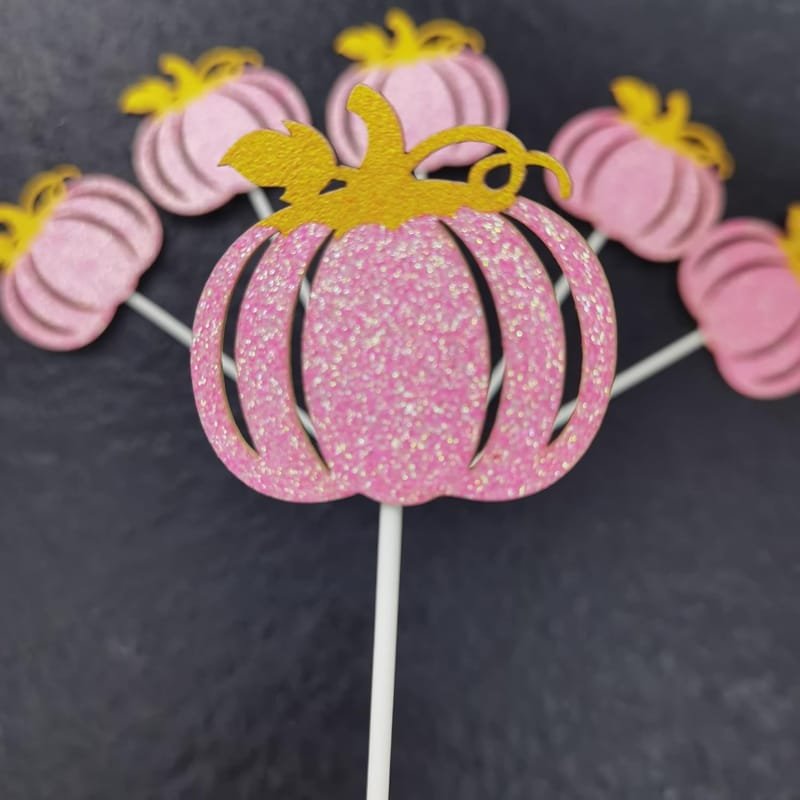Laser Cut Pumpkin Cupcake Topper