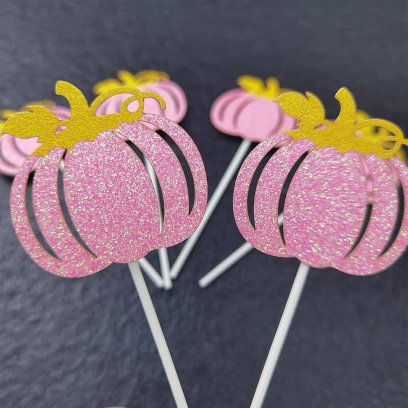 Laser Cut Pumpkin Cupcake Topper