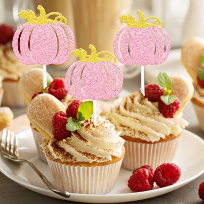 Laser Cut Pumpkin Cupcake Topper