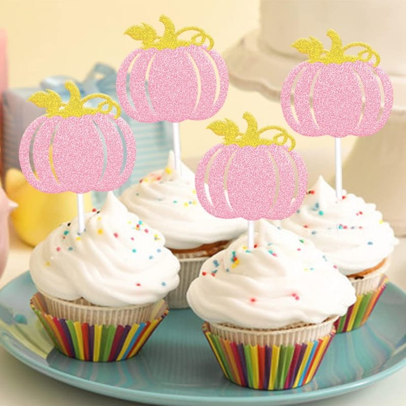 Laser Cut Pumpkin Cupcake Topper