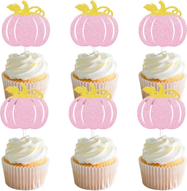 Laser Cut Pumpkin Cupcake Topper