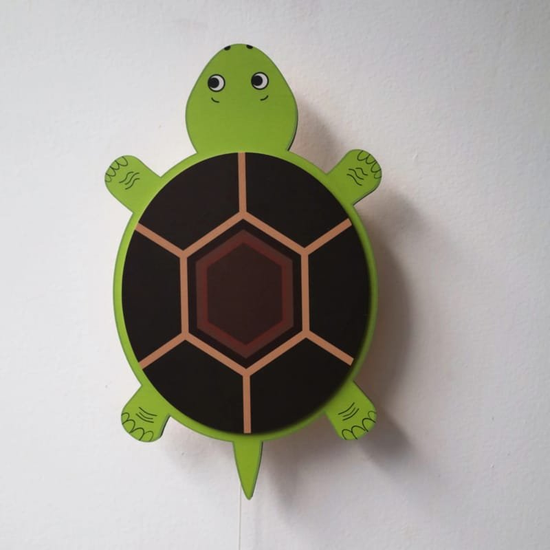 Laser Cut Turtle Wooden Nursery Wall Light – Decorative Wall Light for Kids Room