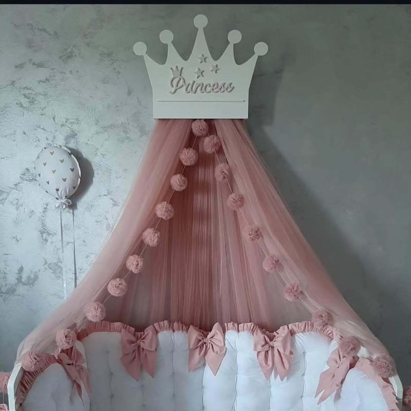 Laser Cut Princess Bed Crown Canopy Nursery Girls Room Decor