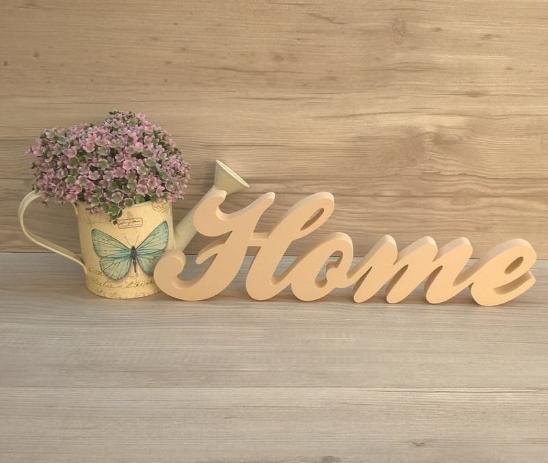 Laser Cut Wooden Home Sign Entryway Decor