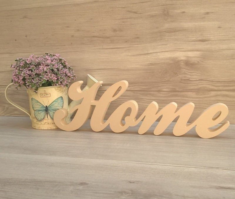 Laser Cut Wooden Home Sign Entryway Decor