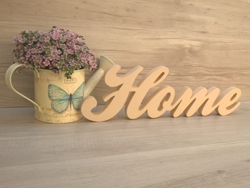 Laser Cut Wooden Home Sign Entryway Decor