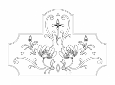 Archivo dxf de diseño floral