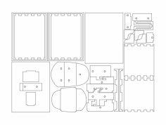 Simple Shield Box dxf File