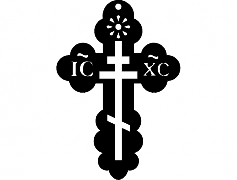Крест dxf файл