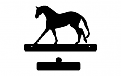 Horse With Plate dxf File