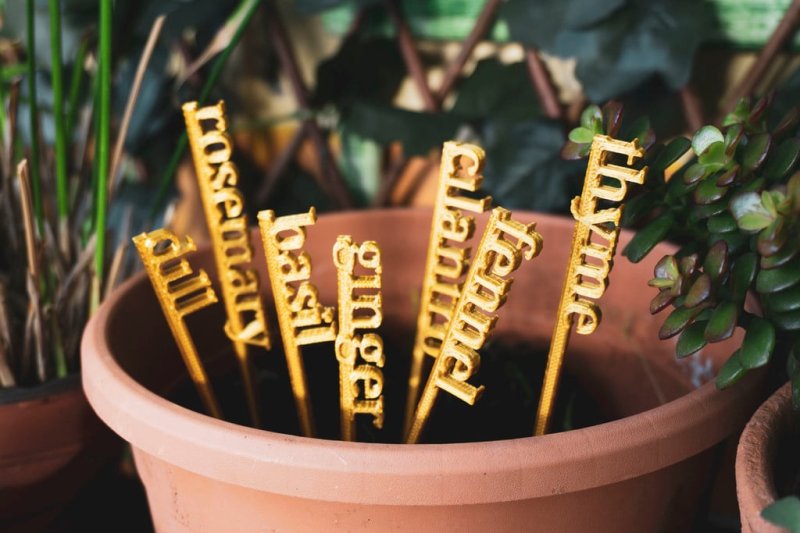 Set Of Herb Signs 3D Printer Model Download Free STL File 3axis.co