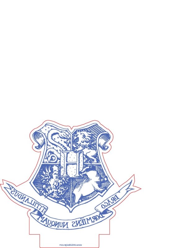 Laser Cut Hogwarts Coat Of Arms Crest – LED Lamp Plate Free Vector ...