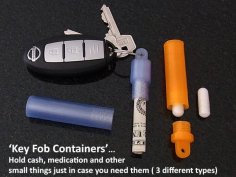 Key Fob Containers 3D Printer Model