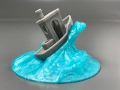 Benchy At Sea | Wave Display 3D Printer Model