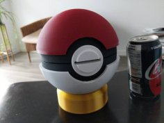 Pokeball Coin Bank 3D Printer Model