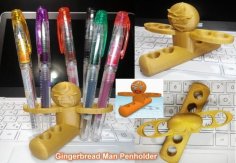 Gingerbread Man Penholder (薑餅人筆架) 3D Printer Model